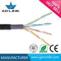 Vente chaude 4 * 2 * 24awg CCA BC OFC réseau cat5e 4p cable utp extérieur